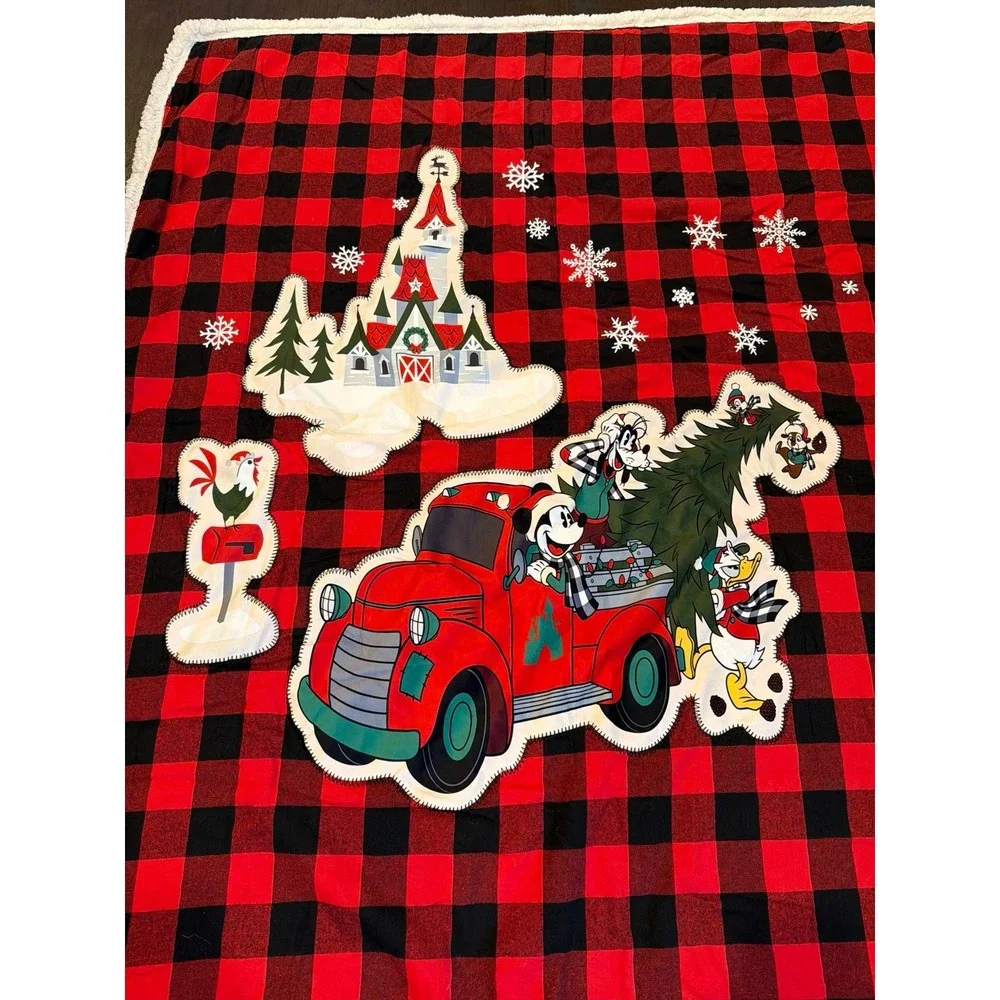Disney Mickey Mouse Buffalo Plaid Christmas‎ Blanket 50x60